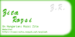 zita rozsi business card